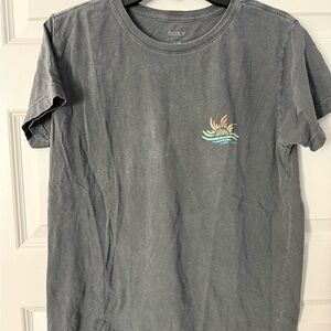 Roxy Charcoal Tee with Colorful Graphic